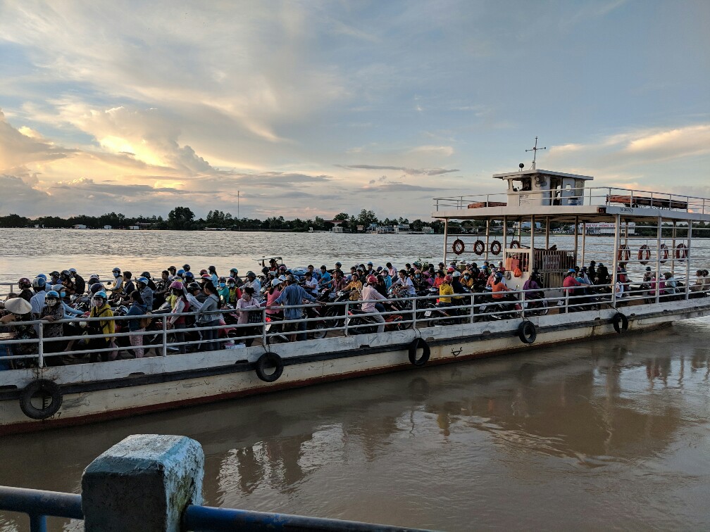 Ferry de Vinh Long vers Anh Binh au Vietnam