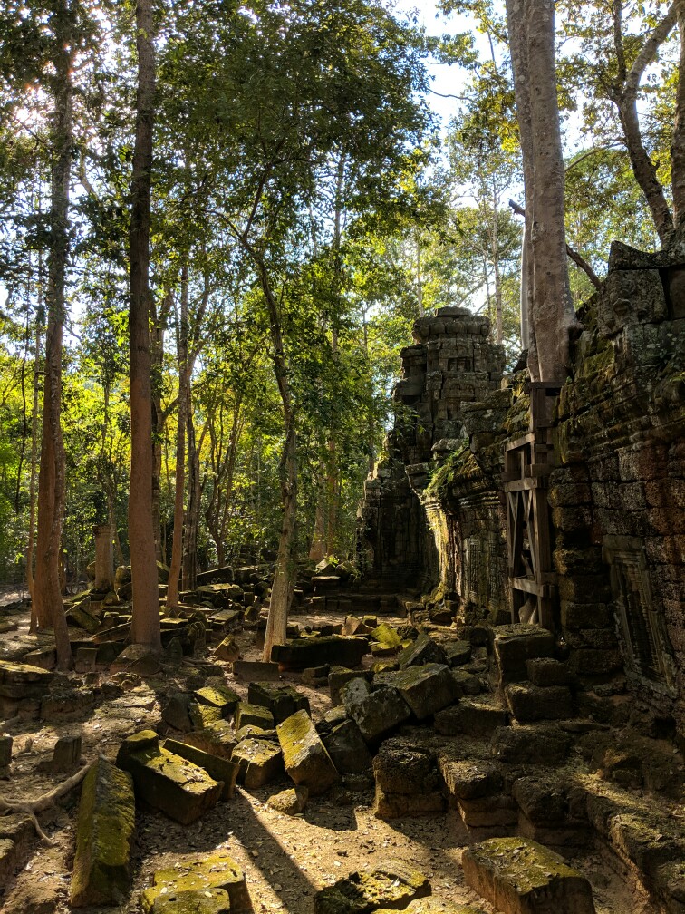 Rempart du temple de Ta Nei, Cambodge