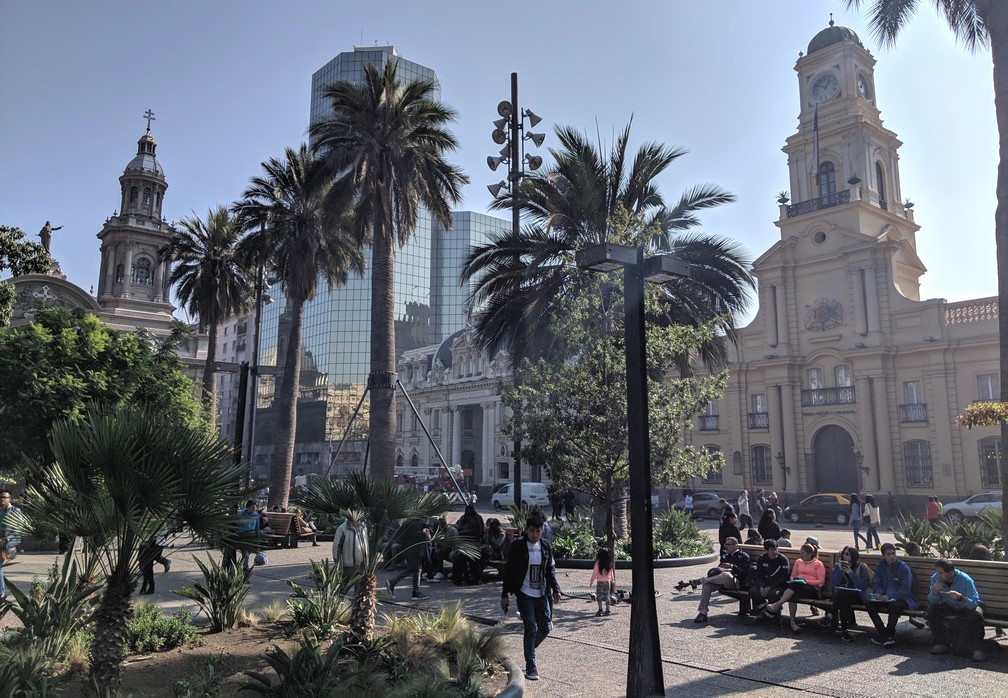La Plaza de Armas à Santiago du Chili