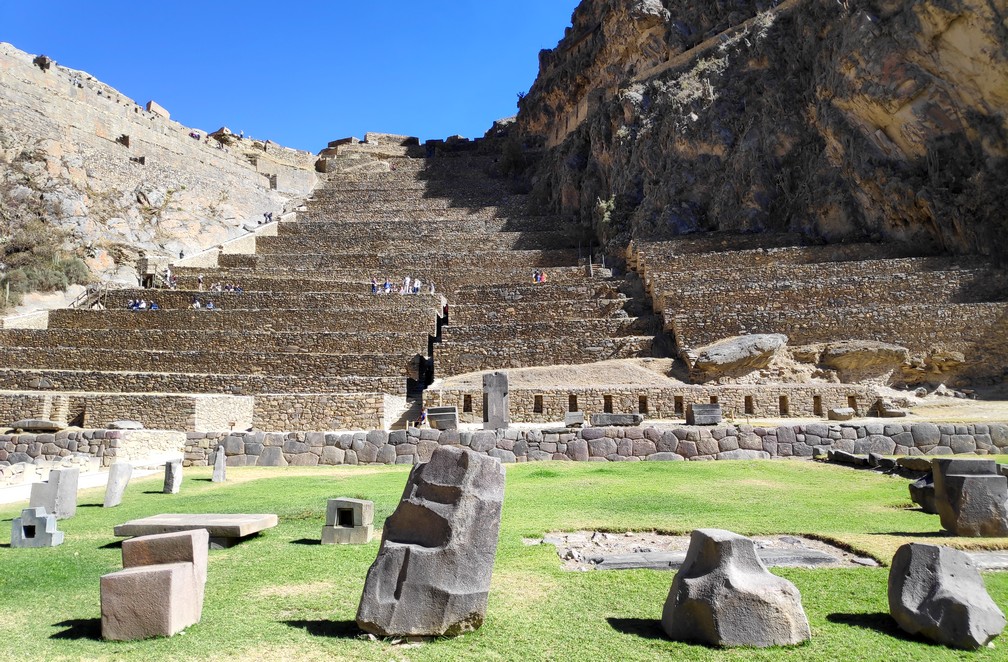 Ruines incas d'Ollantaytambo dans la vallée sacrée de Cusco au Pérou