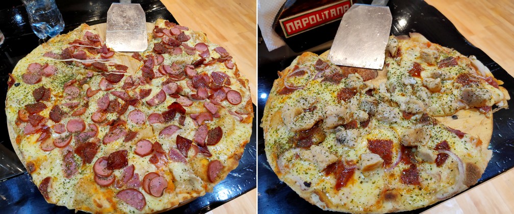 Pizzas Umbardi et Vaticano chez Napolitana Pizzeria à Cusco