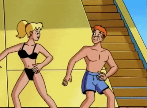 Archie et Bettie dansent en maillot de bain
