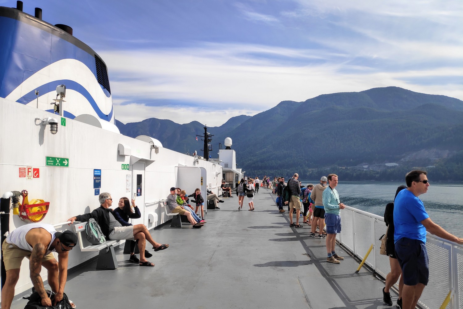 Pont du ferry pour Vancouver Island