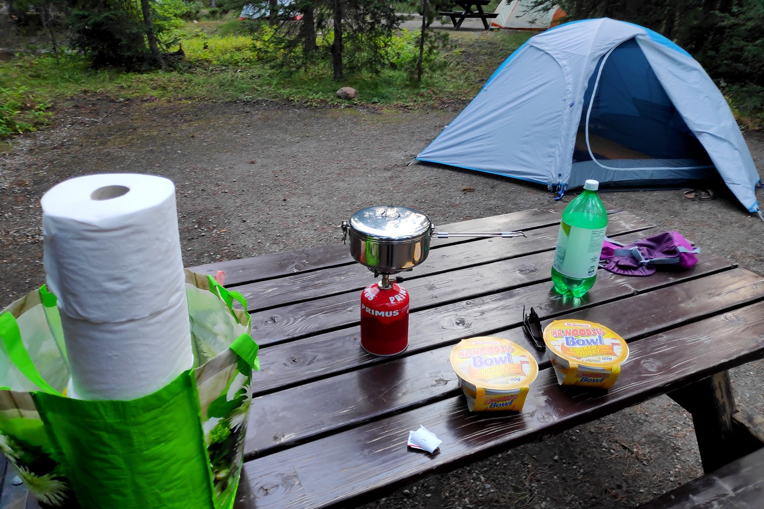 Table de camping à Lake Louise