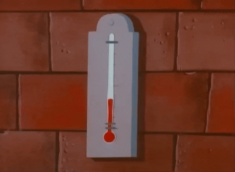 Gif d'un thermomètre qui varie