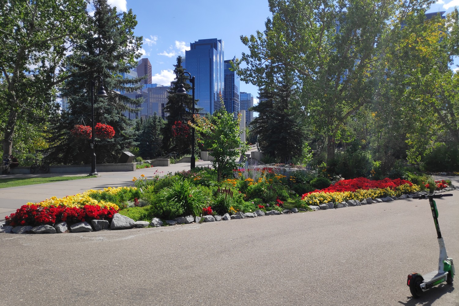 Trotinette dans un parc de Calgary